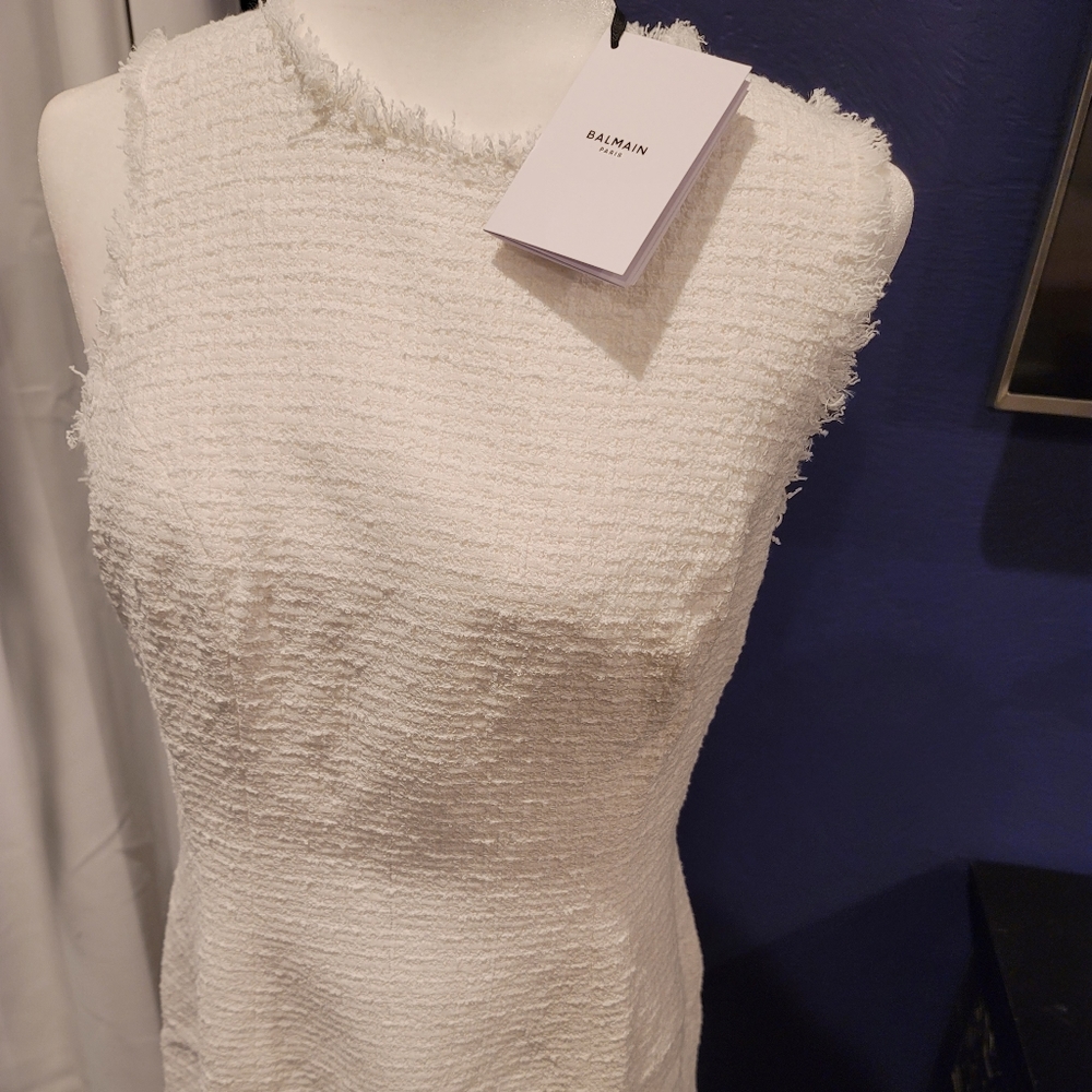 Balmain tweed mini dress size 8